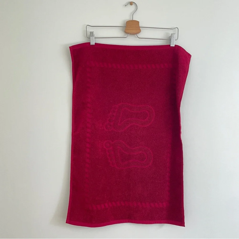 Cotton Towel for Feet, burgundy